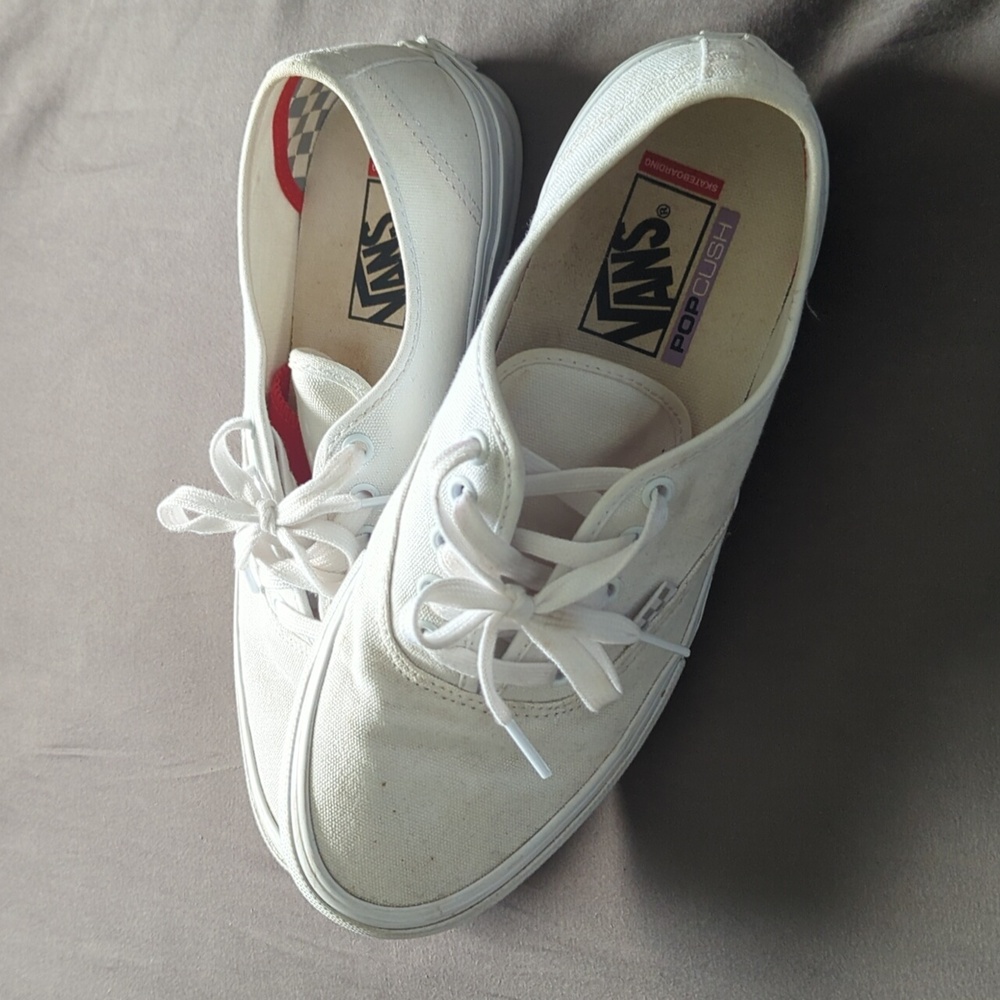 Vans White Pop Cush-Skateboarding
